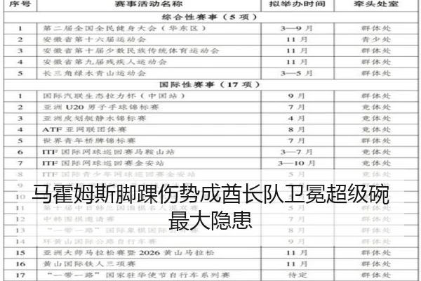 马霍姆斯脚踝伤势成酋长队卫冕超级碗最大隐患